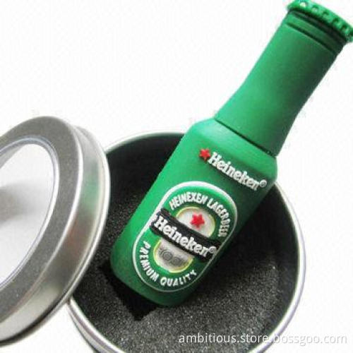 Beer bottles personality USB flash drive, 3-year warranty